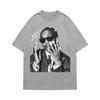 ASAP ROCKY Футболка с коротким рукавом ХИП-ХОП Уличная Мода Мужская Женская Готическая Оверсайз Футболки AAP Портрет Повседневная Харадзюку Топы