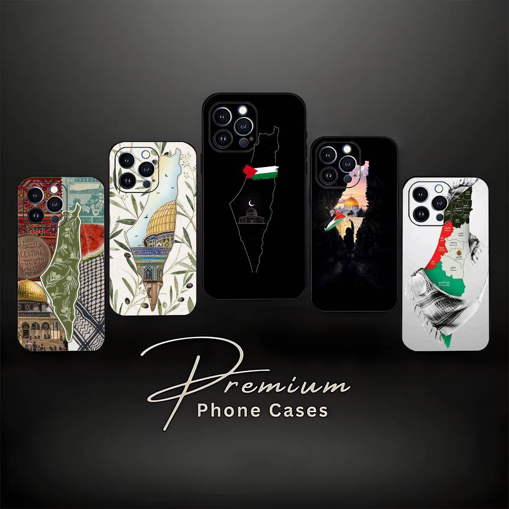 Чехол для телефона с флагом Палестины для iPhone 17,16,15,14,13,12,11 ,Pro Max,XS,X,XR,SE,Mini,8,7, Мягкий силиконовый черный чехол