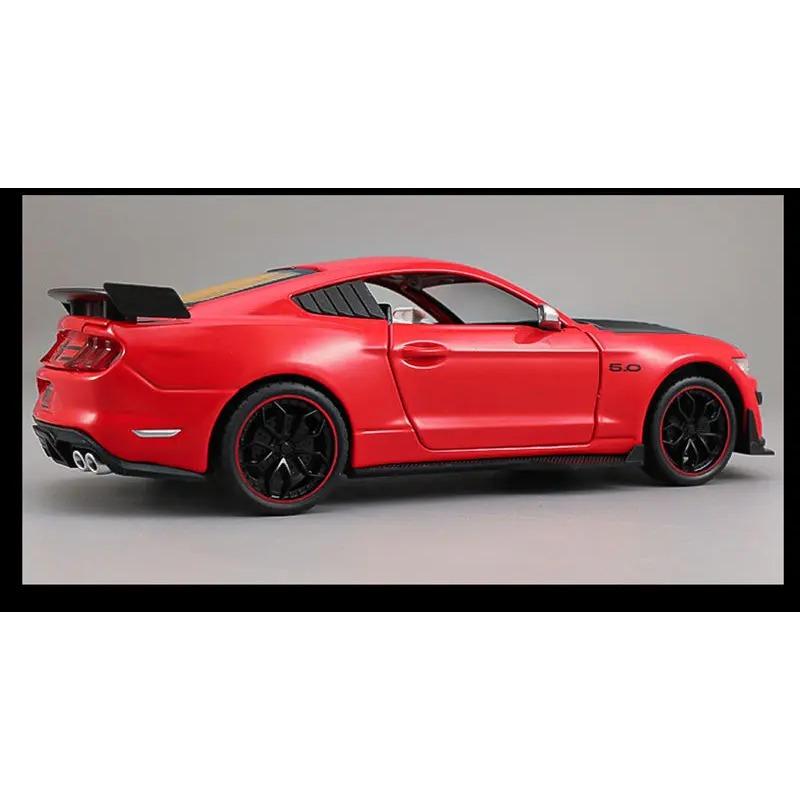 1/24 Mustang GT Viper Shelby GT500 Alloy Sports Car Model Diecasts Metal Racing Car Vehicles Model Sound and Light Kids Toy Gift