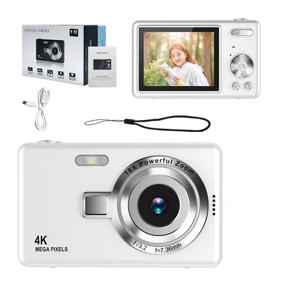 Цифровая камера 4K HD 1080P, 96-мегапиксельная камера для видеоблогов с автофокусом, 16-кратным зумом, видеокамера с 2,4-дюймовым IPS-экраном для фото- и видеосъемки
