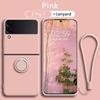 Новый цветной держатель кольца магнитный кронштейн чехол для Samsung Galaxy Z Flip 3 Flip4 Flip 5 5G Flip3 нескользящий чехол для Samsung Z Flip5