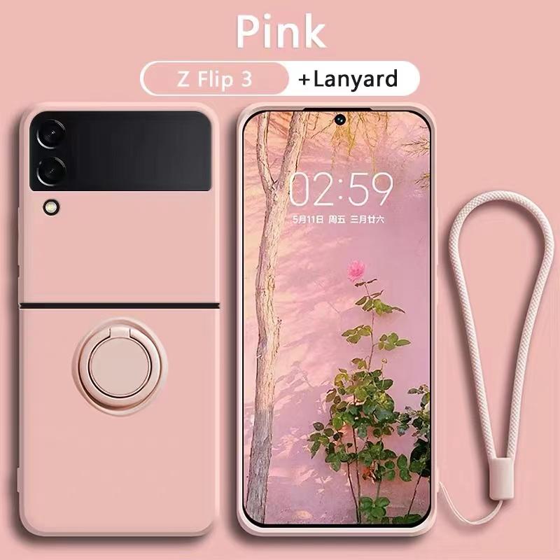 Новый цветной держатель кольца магнитный кронштейн чехол для Samsung Galaxy Z Flip 3 Flip4 Flip 5 5G Flip3 нескользящий чехол для Samsung Z Flip5