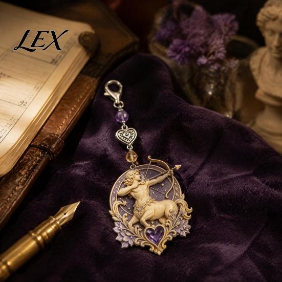 Women Keychain 12 Zodiac Sign with Keepsake Card, Star Card Pendant, Backpack Handbag Purse Charm, Inspirational Gift for Men