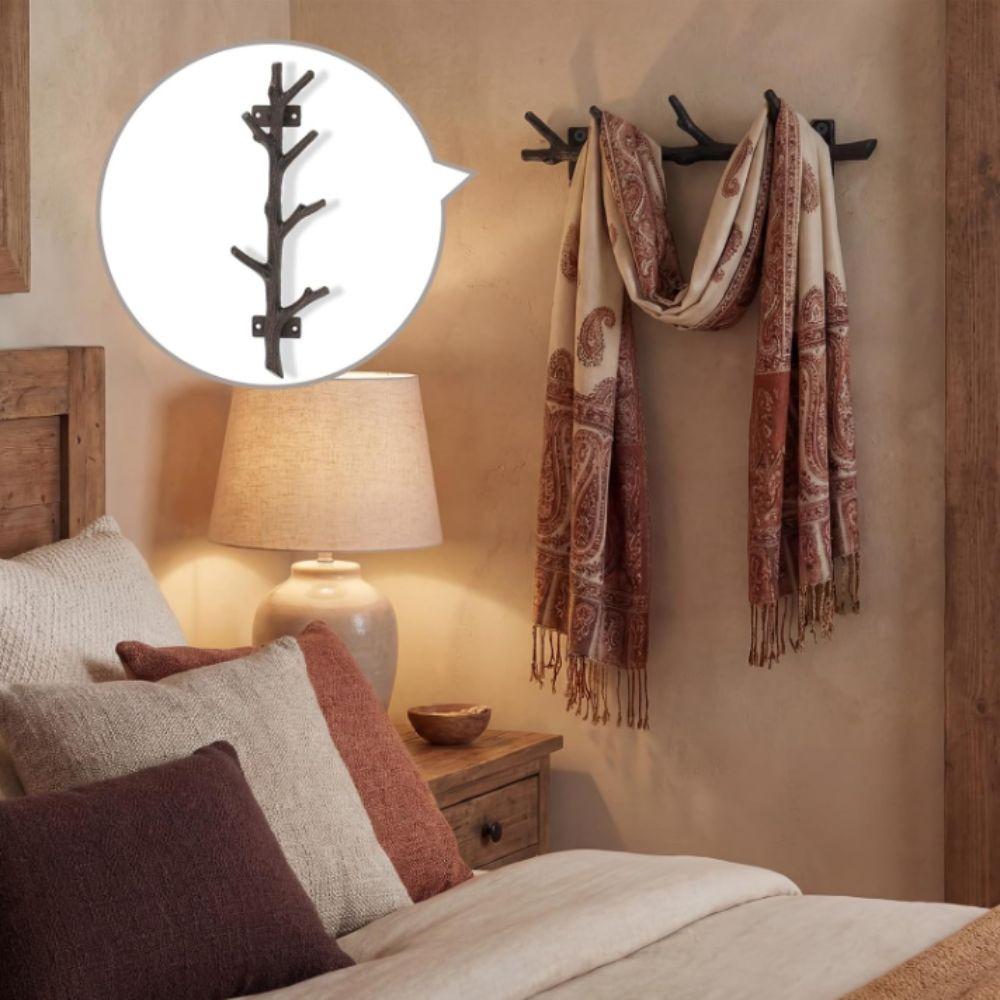 Vertical Wall Hook Heavy Duty Coat Rack Rustic Decorative Wall Hanger Bathroom