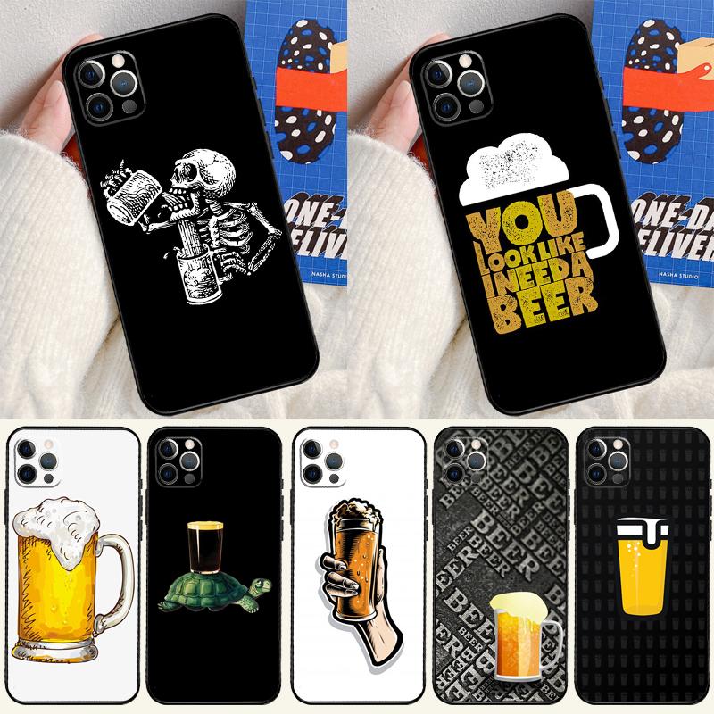 Чехол-кружка для пива для Apple iPhone 16 15 14 12 11 13 Pro Max Mini XR 15 16 Plus 16e Защитная крышка