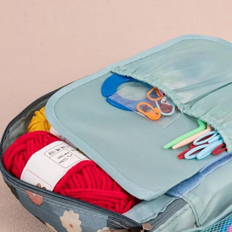 Набор крючков для вязания крючком DIY швейные инструменты с сумкой стальные иглы с большим ушком тупые маркеры эргономичная ручка цветные крючки