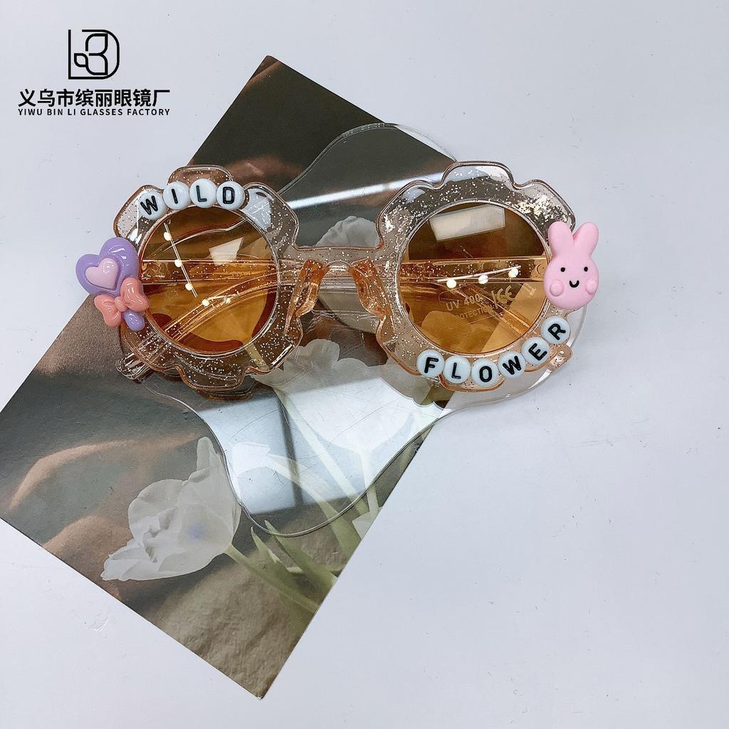 Модные подсолнухи Сделай сам Детские солнцезащитные очки Защита глаз Защита от солнца Защита от УФ-лучей, Детские солнцезащитные очки