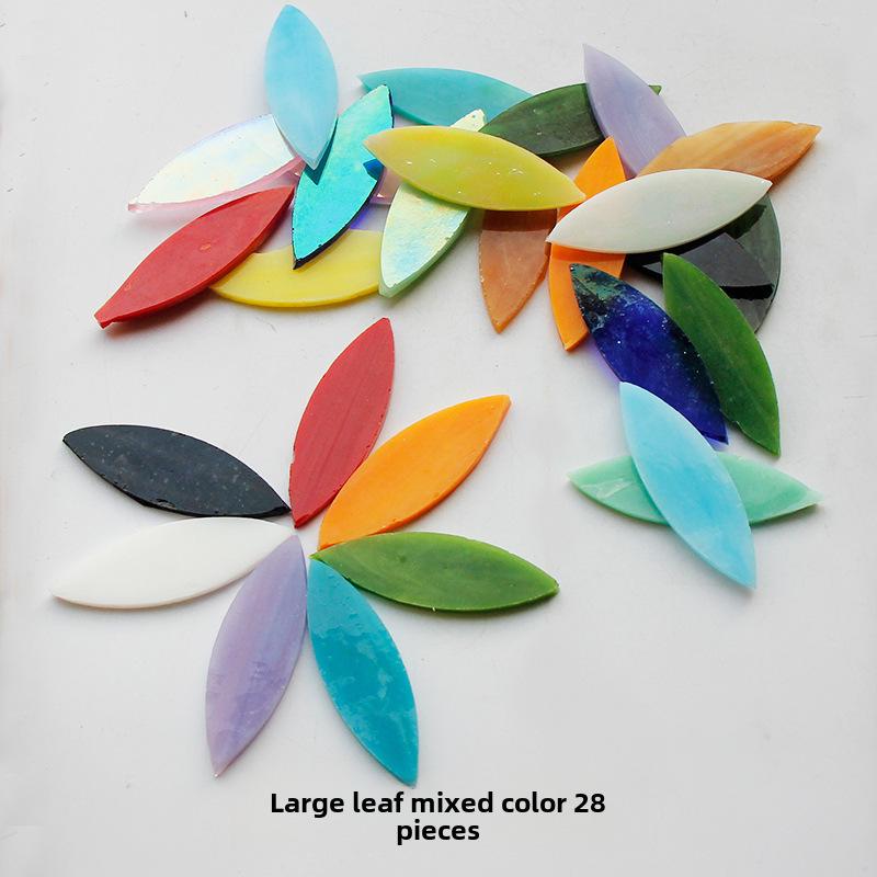 Смешанные цветные листовые слюдяные стеклянные мозаичные детали для украшения подсвечника своими руками