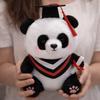 Soft Stuffed Animal Toy Cute Doctor Hat Panda Doll Plush Panda Ornaments  Students Gift