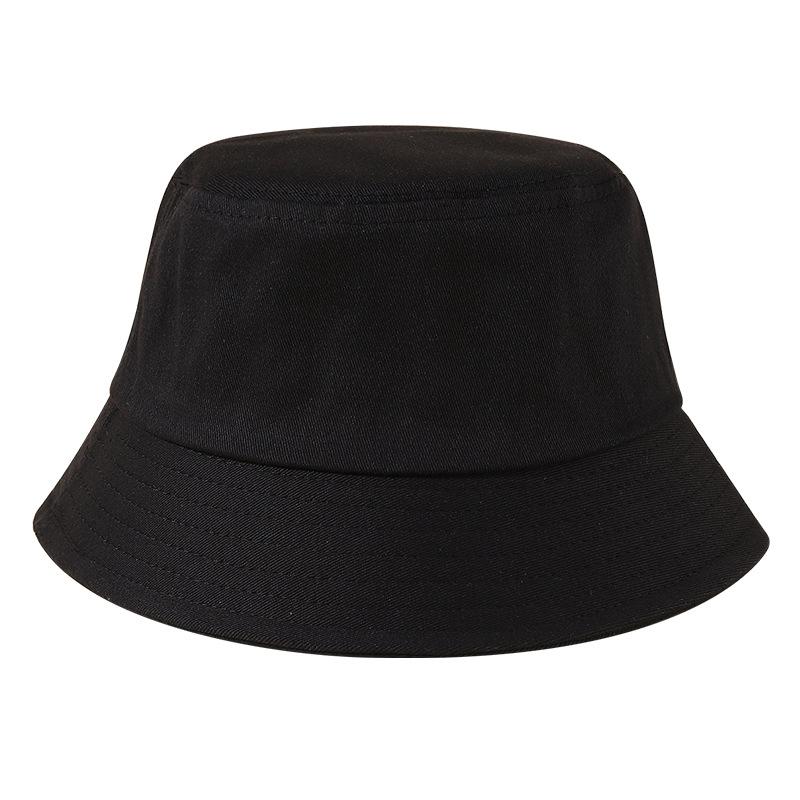 Custom Adult Cotton Bucket Hat Sublimated and Embroidered Wide Brim Round Hat for Summer Outdoor Use Solid Casual Style