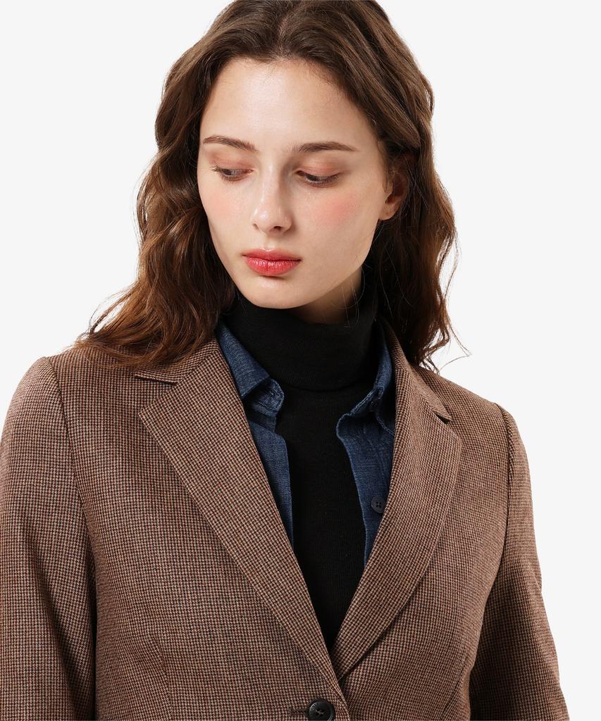 LACOSTE Women'S Wool Blended Slim Jacket Bf732E-56N Six