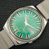 Seiko 5 AUTOMATIC VINTAGE 7009A JAPAN MENS GREEN COLOR DIAL WATCH A702107-5 R208-a702107