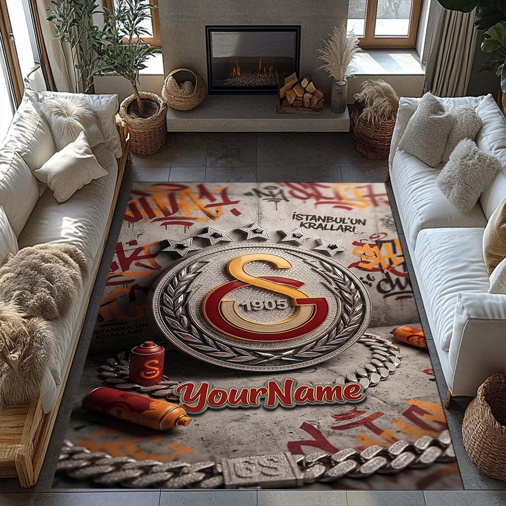 Galatasaray Customize Your Name Floor Rug Office Rug Perfect For Bedrooms Study Room Living Rooms Entryway Antislip Rug Anime Office Decor