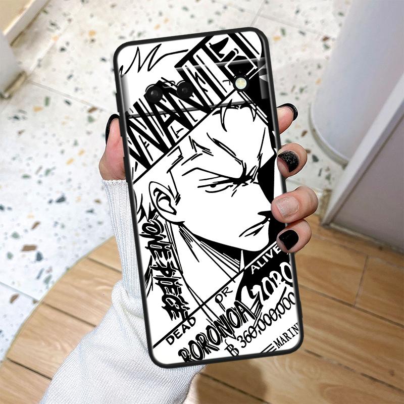 Luffys-Zoros O-nes P-ieces противоударный чехол для Google Pixel 8 7A 6A 5A 5 4 4A XL Pro 5G черный чехол для телефона мягкий чехол Fundas Capa