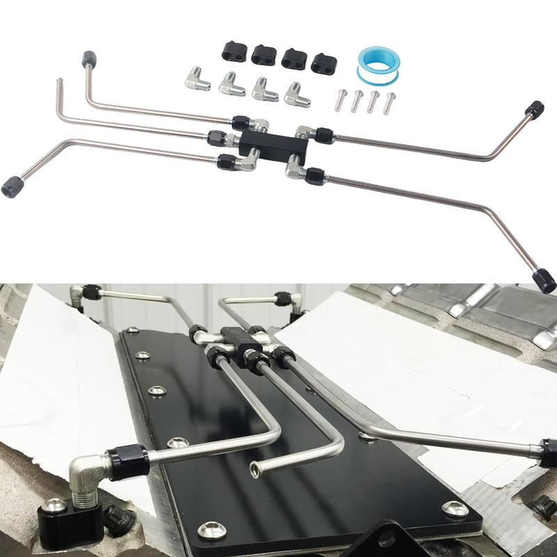 LS Coolant Crossover Steam Vent Kit, Stainless Steel Coolant Crossover Pipe LS Steam Port Kit Compatible with LS1 LS2 LS3 LS6