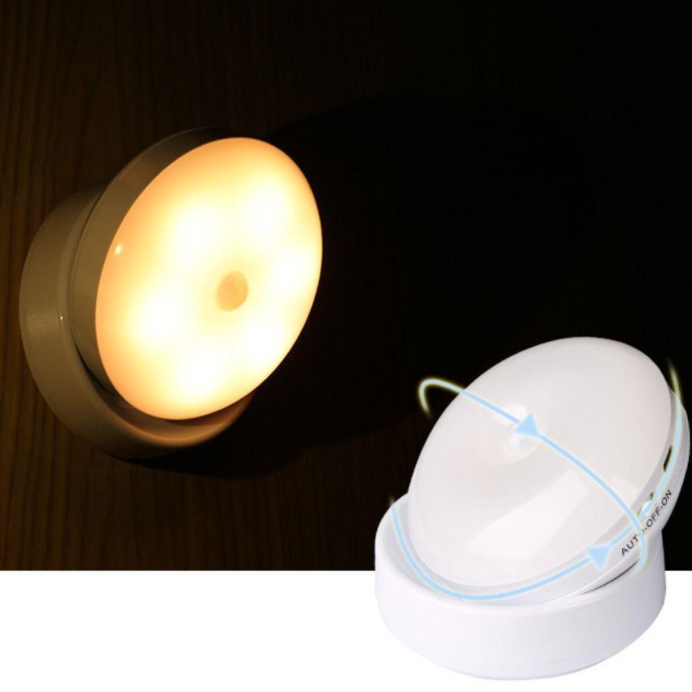 360 Rotated LED Night Light Intelligent Human Induction Cabinet Light Bedroom Closet Wardrobe
