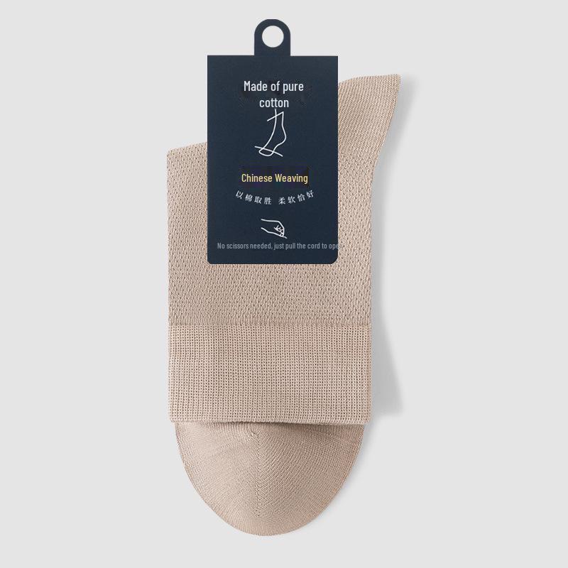 Мужские дышащие черные сетчатые хлопковые носки для всех сезонов