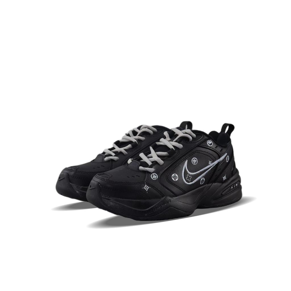 Nike Air Monarch 4 Нескользящие Износостойкие Низкие Массивные Кроссовки Унисекс Черно-Белые 415445-001(Команда129-)