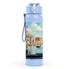 1PC Venice Canal City View Print 750ml Color Plastic Sports Water Bottle Leakproof Flip Straw Lid Suitable for Sports Office Home Use