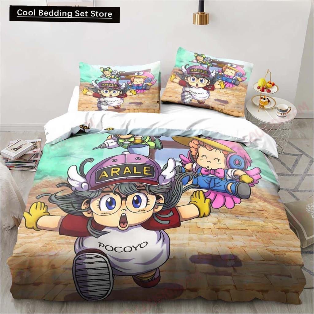 3D Мультяшный DR S-Slump Арале 2/3шт. Постельное белье Простыня Кинг Полуторный Двуспальный Детский Постельный Комплект Микрофибра или Полиэстер Комплекты Пододеяльников
