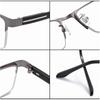 Half Frame Sun Photochromic Gray Customize Prescription Eyeglasses +Metal Square Short-Sight Eyewear 0 -0.5 -0.75 To -6.0