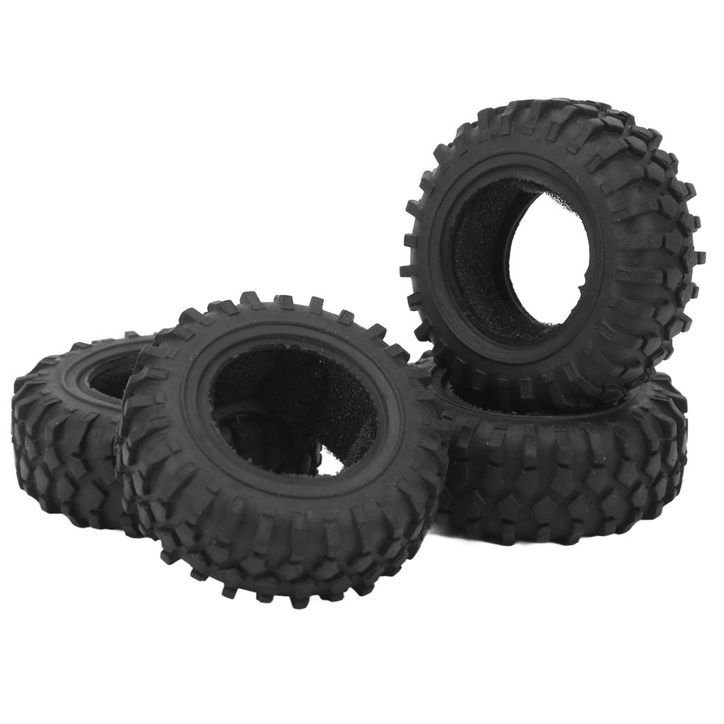 4 шт. Шины для радиоуправляемого краулера 1,25 дюйма, гибкие, износостойкие, резиновые шины для радиоуправляемых автомобилей SCX24 124