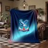 Crystal Palace Football Print Flannel Blanket Soft Warm Sofa Bed Throw Blanket For Home Office Bedroom