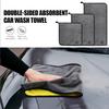 Car Logo Badge Microfiber Wash Towel Cotton Soft Cleaning Rag Drying Cloth For Mitsubishi Asx Lancer L200 Pajero Sport Attrage
