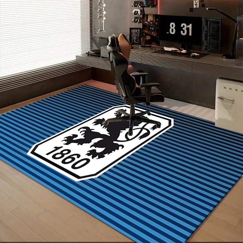 1PC Club Crest Munchen Design Floor Mat for Living Room, Game Rooms, Office, Bedroom, Office Floor Mat Playful Design, Christmas fan gifts