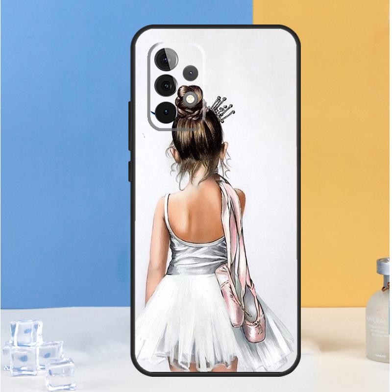 Чехол-обложка с танцующей девочкой-балериной для Samsung Galaxy A54 A34 A14 A32 A22 A12 A13 A23 A33 A53 A73 A51 A71 A52