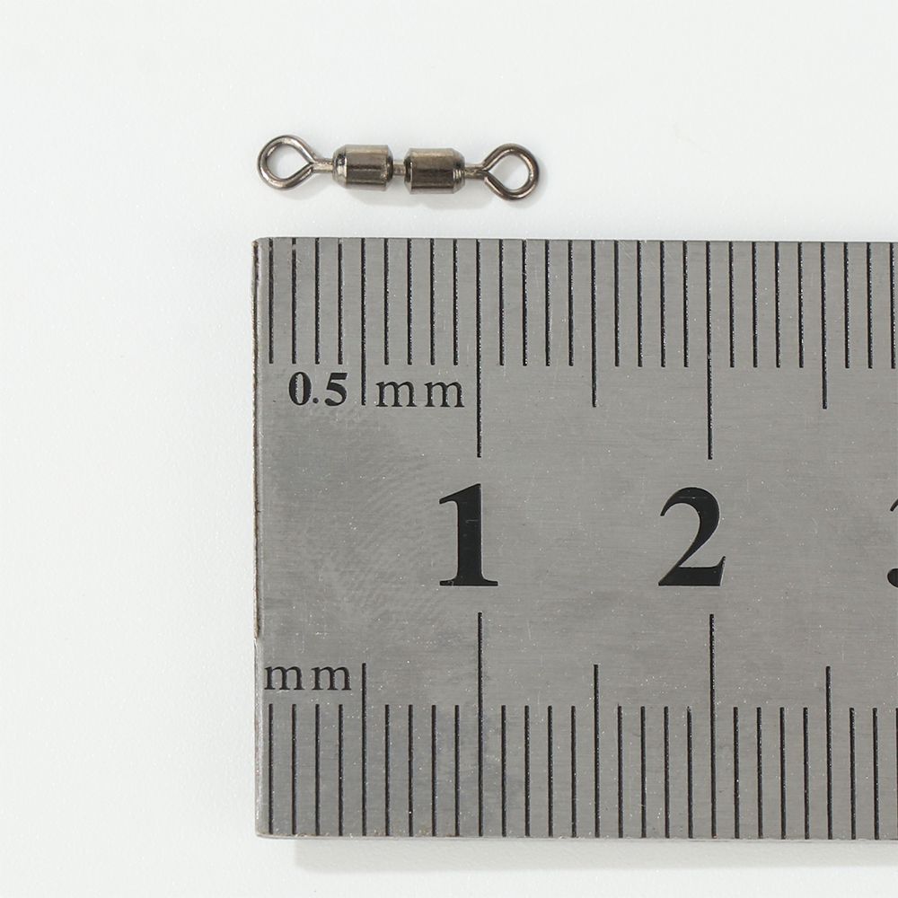 Steel 2# 4# 6# 8# 10# Bearing Barrel Double Rolling Heavy Duty Ball Fishing Swivel Connector