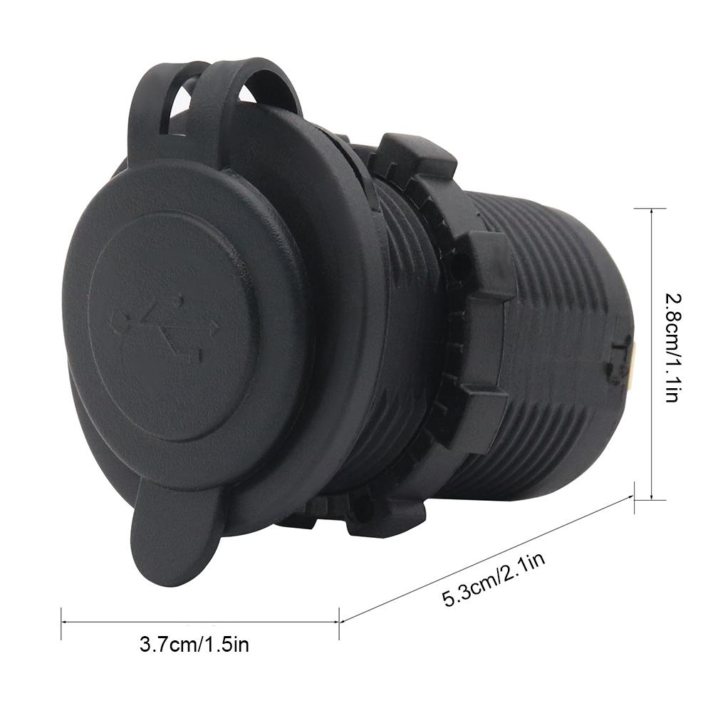 1-3PCS Car Dual USB Charger Socket DC 10-28V QC3.0 PD Type C 18W Car Charger Adapter with Cover Car Dual Port for Boat Truck