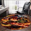 Demon Slayer Print Round Rug, Washable Floor Carpet, For Entryway Dorm Laundry Room Office Study, Home Decor Birthday Christmas Gift