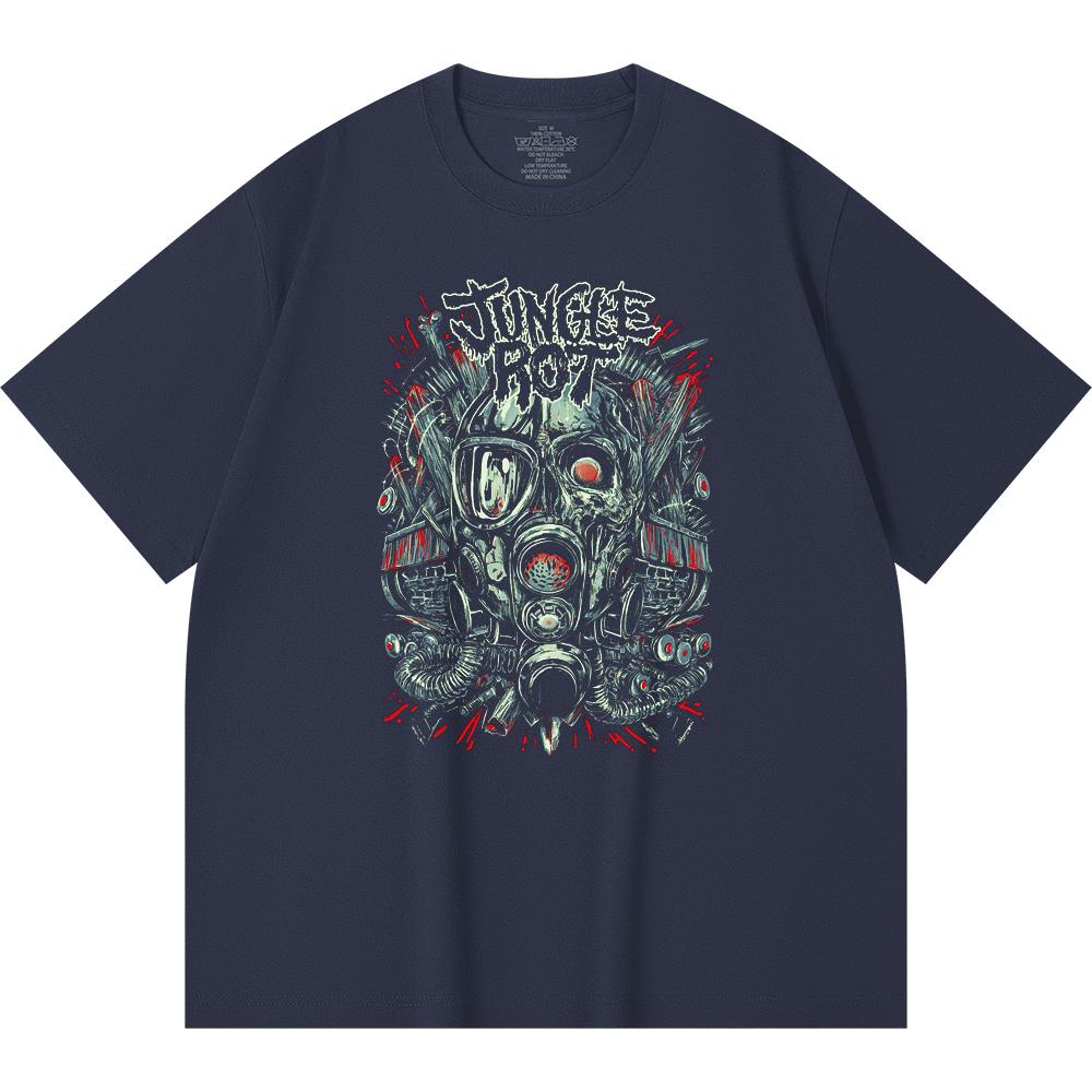Хлопковая футболка плотностью 230 г/м² 100% Хлопок Heavy Metal Футболка с принтом рок-группы Популярная музыка Унисекс Тяжелая хлопковая футболка