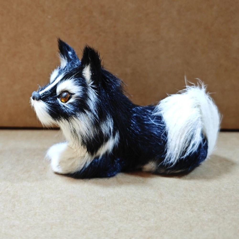 Белый и черный плюшевый волк-собака кукла привлекательные глаза собака мягкая плюшевая кукла домашний декор