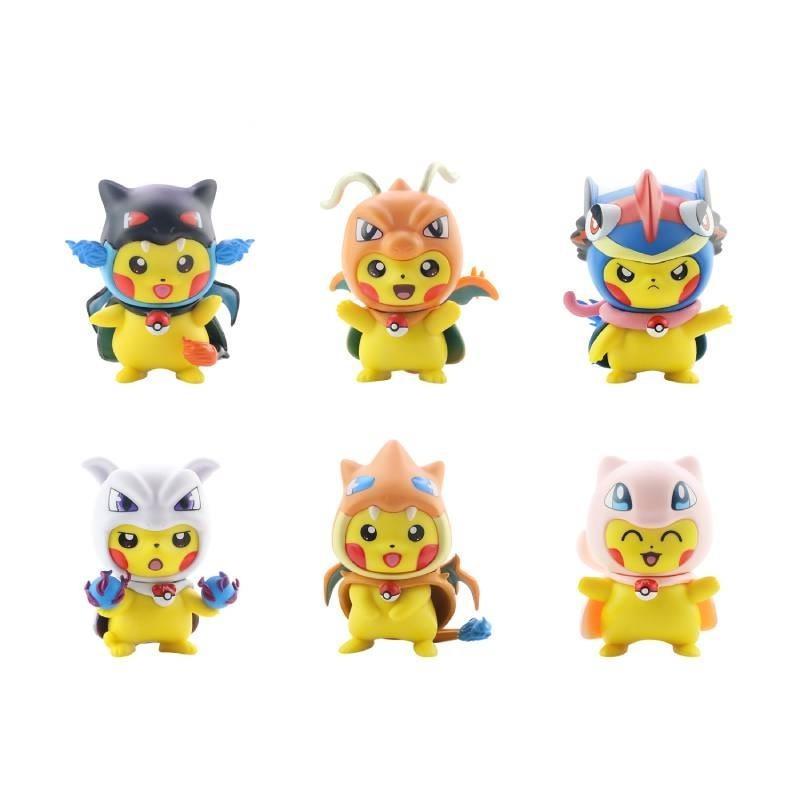 Adorable Pikachu Figurines Cartoon Character Pvc Toy Set For Fans