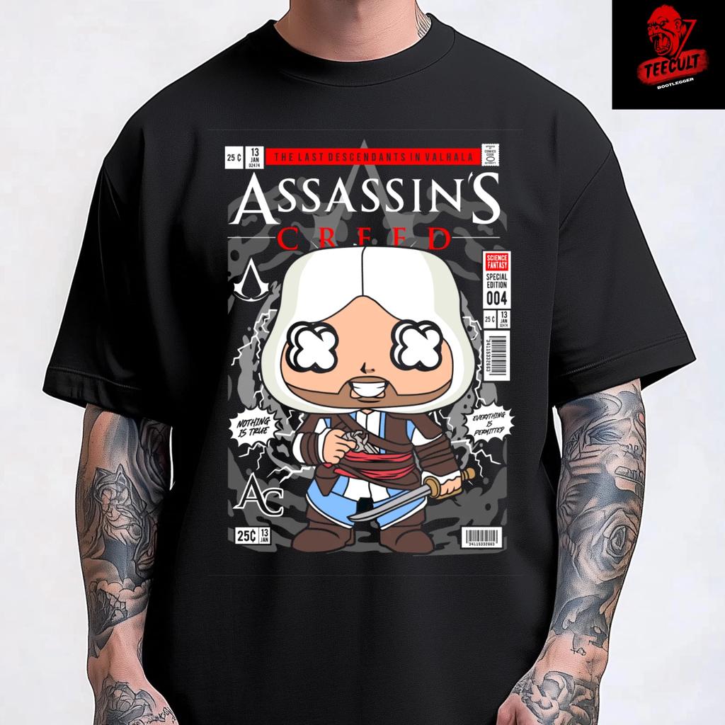 Мужские и женские футболки Assassin's Creed Игровая футболка Funko Pop Унисекс Хлопок