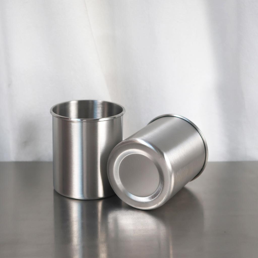 Кружка для холодных напитков из нержавеющей стали 380 мл, перерабатываемая металлическая чайная чашка однослойная большой емкости утолщенная чайная чашка противоударная чашка для воды