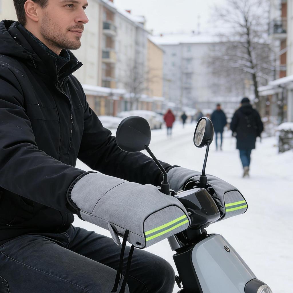 Чехлы на руль электросамоката, удобные, водонепроницаемые, ветрозащитные, рукавицы для руля снегохода, защита рук для женщин, зима, холод