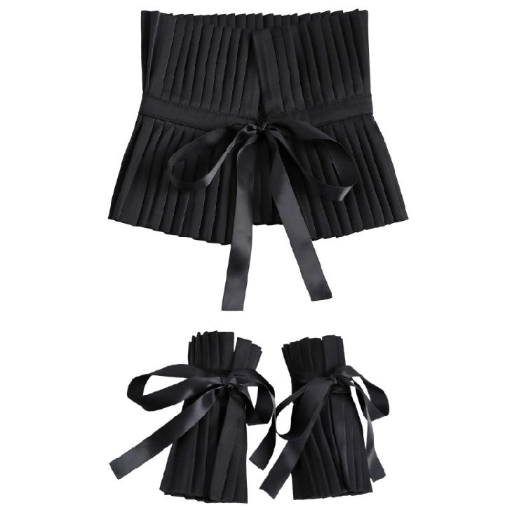 Модный отложной воротник-стойка, съемный многослойный готический воротник европейского дизайна для платьев, блузок, легко завязывается