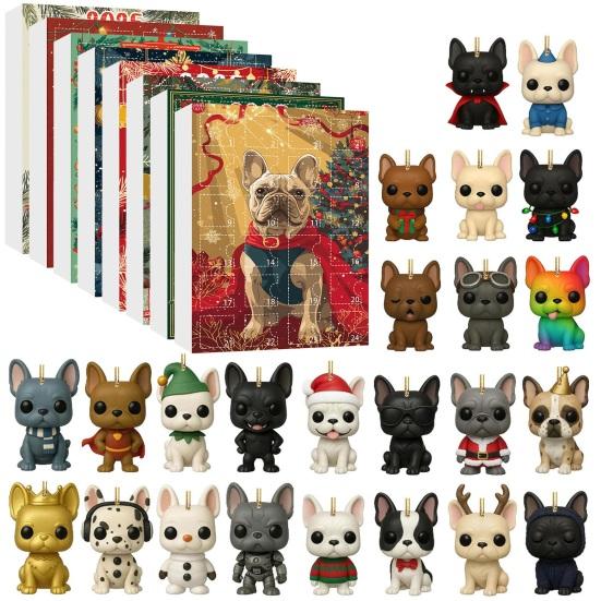 Рождественский адвент-календарь для собак 24 дня акриловое украшение для декора елки праздничный обратный отсчет подарок-сюрприз для детей и любителей собак