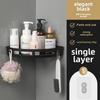 Bathroom Triangle Wall Rack: Punch-Free Storage & Towel Holder