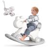 Rocking Horse, Child Safety Push Handle Rocker for Toddlers 1/2/3 Years Old Kids Ride-on Toy Birthday Gift Girl&Boy Swinging Toy