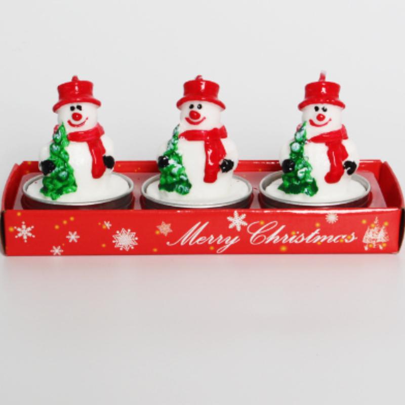 3pcs Creative Christmas Snowman Gingerbread Man Christmas Candle Aromatherapy Gift Set Home Decoration Handmade Birthday Gifts