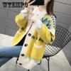 Sweater Cardigan Thickened Mid-length Spring and Autumn Loose Knit Lazy Style Jacket Women