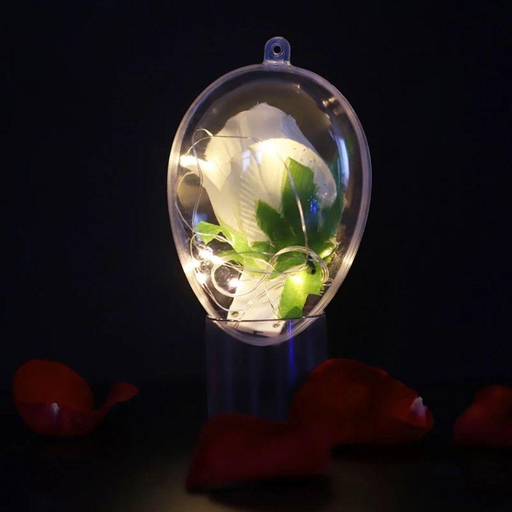 5PCS Party Supplies Transparent Ball Egg Shape Candy Box Home Decoration Easter Eggs