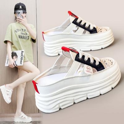 Удобная стильная обувь, дышащая женская обувь 2025 года, летняя обувь с толстым дном, увеличивающая рост, повседневная обувь, модные женские сандалии