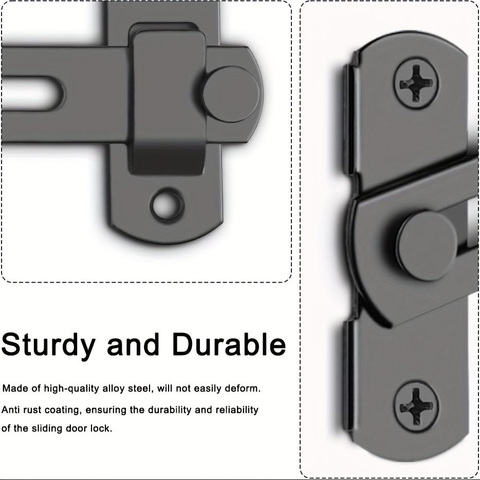 Stainless Steel Barn Door Lock - 180 Degree Flip Slide Design, Durable, Suitable for Various Door Types, Pet Doors, Bathroo