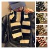 Korean Style Long Striped Scarves Knitted Stripe Shawl Fashion Y2K Striped Scarf  Girl