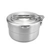 1.5L Stainless Steel Lunch Case with Storage Bag Camping Pot for Backpacking Hikiing Fishing